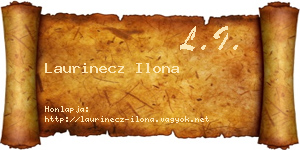 Laurinecz Ilona névjegykártya